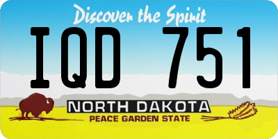 ND license plate IQD751