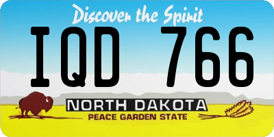 ND license plate IQD766