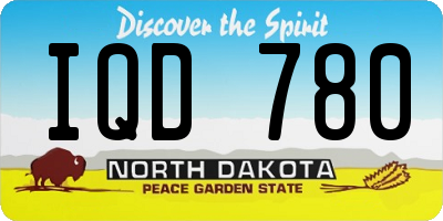 ND license plate IQD780