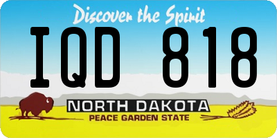 ND license plate IQD818