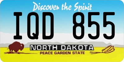 ND license plate IQD855