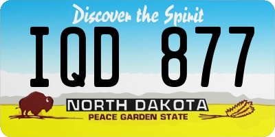 ND license plate IQD877