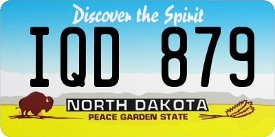 ND license plate IQD879