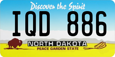 ND license plate IQD886