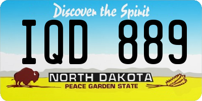 ND license plate IQD889