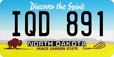 ND license plate IQD891