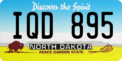ND license plate IQD895