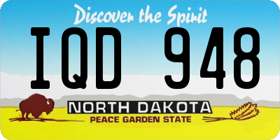 ND license plate IQD948