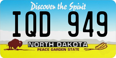 ND license plate IQD949