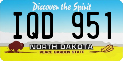 ND license plate IQD951