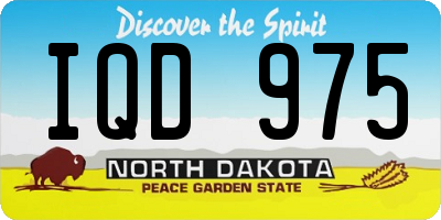 ND license plate IQD975