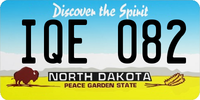 ND license plate IQE082
