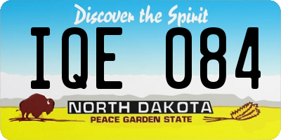 ND license plate IQE084
