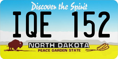 ND license plate IQE152