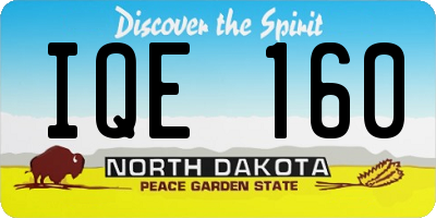 ND license plate IQE160