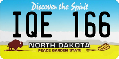 ND license plate IQE166