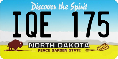 ND license plate IQE175