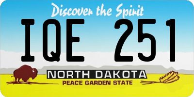 ND license plate IQE251