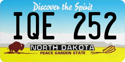 ND license plate IQE252