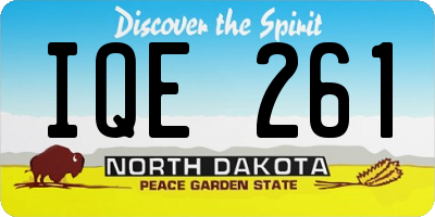 ND license plate IQE261
