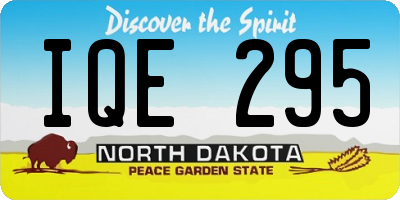 ND license plate IQE295