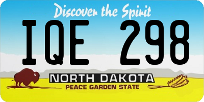 ND license plate IQE298