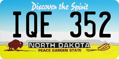 ND license plate IQE352