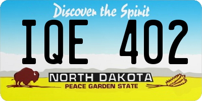 ND license plate IQE402