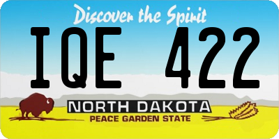 ND license plate IQE422