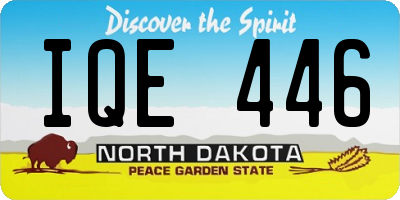 ND license plate IQE446