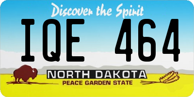 ND license plate IQE464