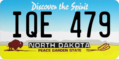 ND license plate IQE479