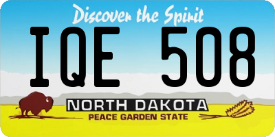 ND license plate IQE508