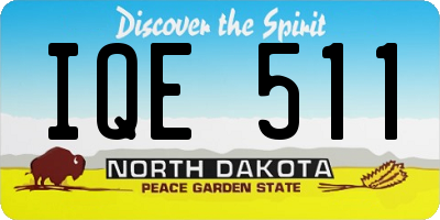ND license plate IQE511