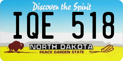 ND license plate IQE518