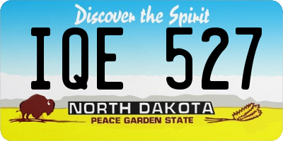 ND license plate IQE527