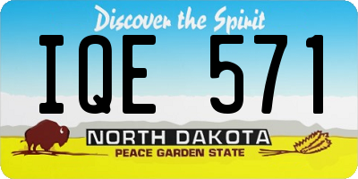 ND license plate IQE571