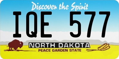 ND license plate IQE577
