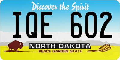 ND license plate IQE602
