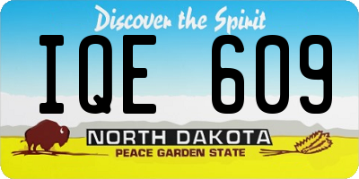 ND license plate IQE609
