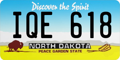 ND license plate IQE618