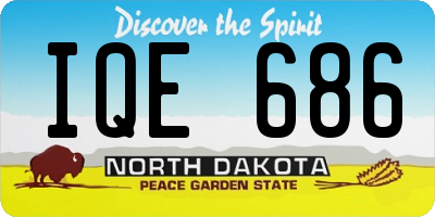 ND license plate IQE686