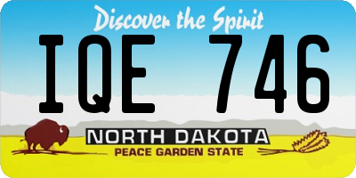 ND license plate IQE746