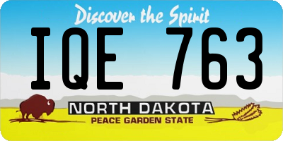 ND license plate IQE763