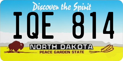 ND license plate IQE814