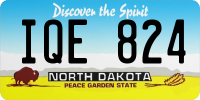 ND license plate IQE824