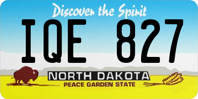 ND license plate IQE827