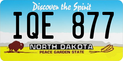 ND license plate IQE877
