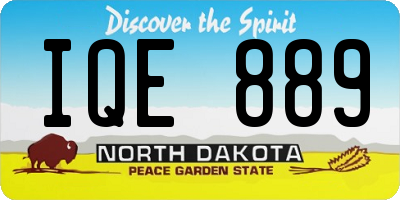 ND license plate IQE889