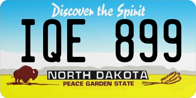 ND license plate IQE899